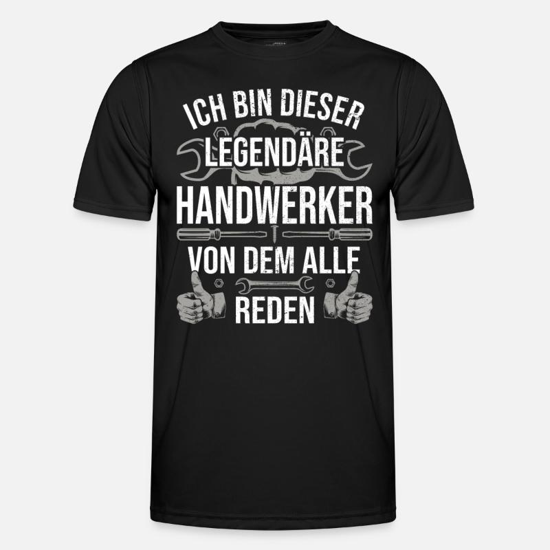 Handwerker Ich bin dieser legendäre Handwerker - Männer Funktions-T-Shirt - Schwarz
