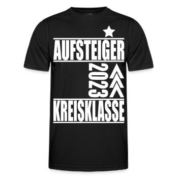 Aufsteiger Kreisklasse 2023 Aufstiegstrikot - Männer Funktions-T-Shirt - Schwarz - Vorne - AI Model Male 178 dark (178cm)