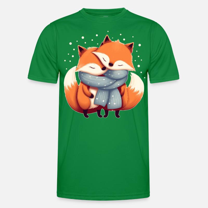 Fuchs Paar Männer Funktions-T-Shirt