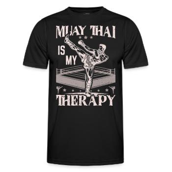 Muay Thai Boxing, Thai Boxer, Thai Boxing - Männer Funktions-T-Shirt - Schwarz - Vorne - AI Model Male 178 dark (178cm)
