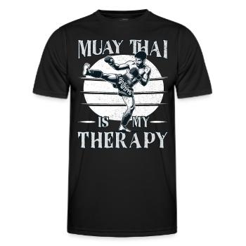 Muay Thai Boxing, Thai Boxer, Thai Boxing - Männer Funktions-T-Shirt - Schwarz - Vorne - AI Model Male 178 dark (178cm)