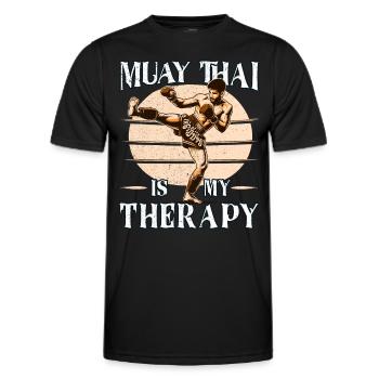 Muay Thai Boxing, Thai Boxer, Thai Boxing - Männer Funktions-T-Shirt - Schwarz - Vorne - AI Model Male 178 dark (178cm)