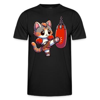 Muay Thai Boxing, Thai Boxing Kickboxen Kickboxer - Männer Funktions-T-Shirt - Schwarz - Vorne - AI Model Male 178 dark (178cm)