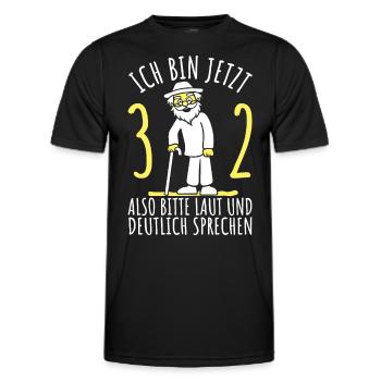 32. Geburtstag 32er 32ter Ich bin jetzt 32 Jahre - Männer Funktions-T-Shirt - Schwarz - Vorne - AI Model Male 178 dark (178cm)