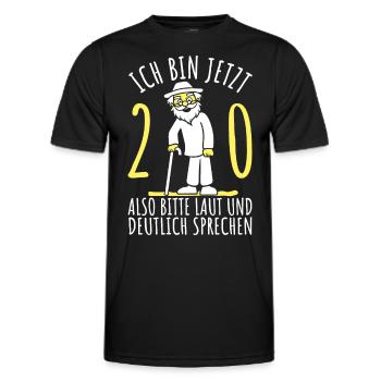 20. Geburtstag 20er 20ter Ich bin jetzt 20 Jahre - Männer Funktions-T-Shirt - Schwarz - Vorne - AI Model Male 178 dark (178cm)