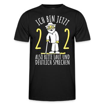 22. Geburtstag 22er 22ter Ich bin jetzt 22 Jahre - Männer Funktions-T-Shirt - Schwarz - Vorne - AI Model Male 178 dark (178cm)