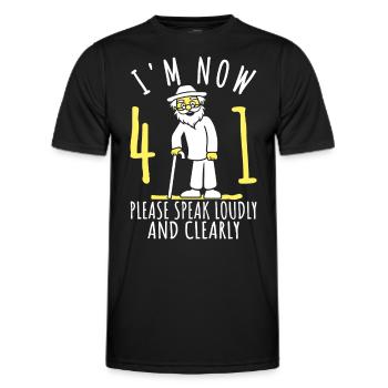 41. Geburtstag 41er 41ter Ich bin jetzt 41 Jahre - Männer Funktions-T-Shirt - Schwarz - Vorne - AI Model Male 178 dark (178cm)