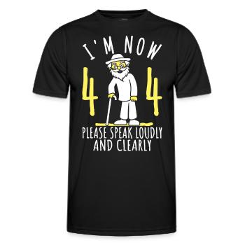 44th birthday 44th 44th I'm 44 years old now - Men's Functional T-Shirt - black - Front - AI Model Male 178 dark (178cm)