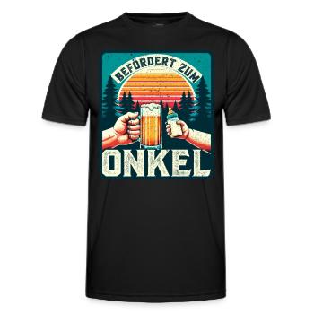 Werdender Onkel zukünftiger Befördert zum Onkel - Männer Funktions-T-Shirt - Schwarz - Vorne - AI Model Male 178 dark (178cm)