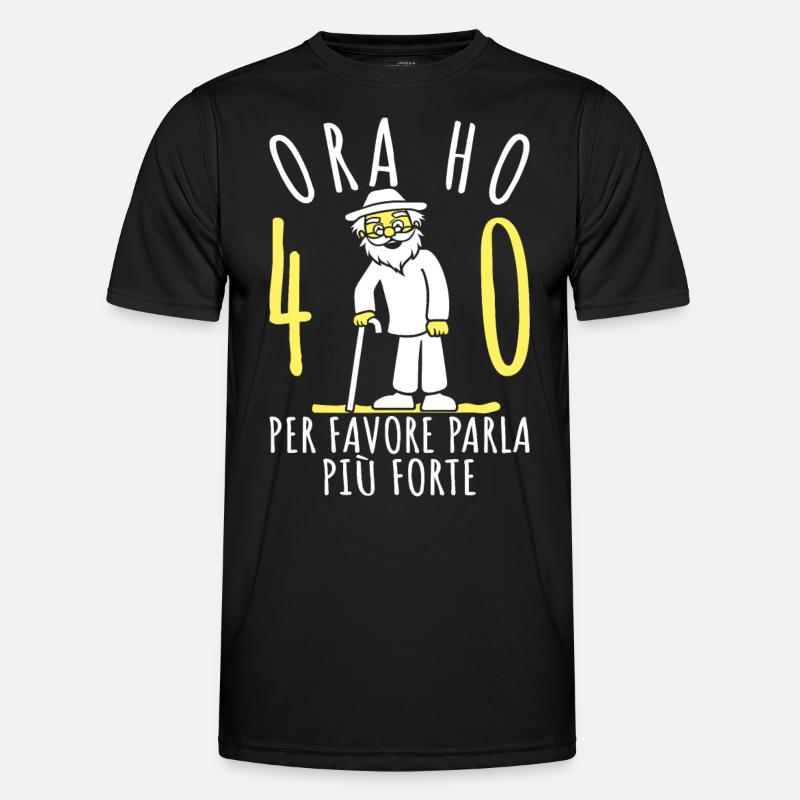 40° Compleanno Anni Uomo Ora Ho 40 Divertente - Maglietta sportiva per uomo - nero