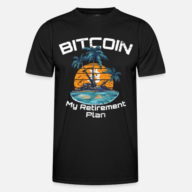 Bitcoin my Retirement Plan Crypto - Männer Funktions-T-Shirt - Schwarz