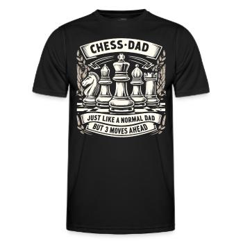 Chess Player Chess Dad Dad Chess Dad - Men's Functional T-Shirt - black - Front - AI Model Male 178 dark (178cm)