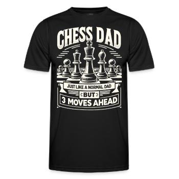Chess Player Chess Dad Dad Chess Dad - Men's Functional T-Shirt - black - Front - AI Model Male 178 dark (178cm)