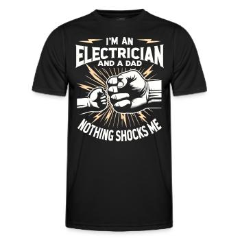 Elektriker Elektroniker Elektroinstallateur - Männer Funktions-T-Shirt - Schwarz - Vorne - AI Model Male 178 dark (178cm)