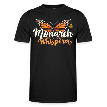 Schmetterling, Monarch Whisperer, Entomologe - Männer Funktions-T-Shirt - Schwarz - Vorne - AI Model Male 178 dark (178cm)