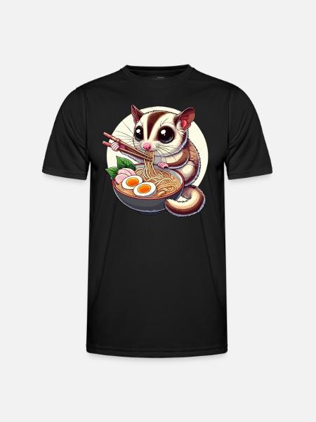 Korthodet Glider, Sugar Glider, Ramen - Funksjons-T-skjorte for menn - svart