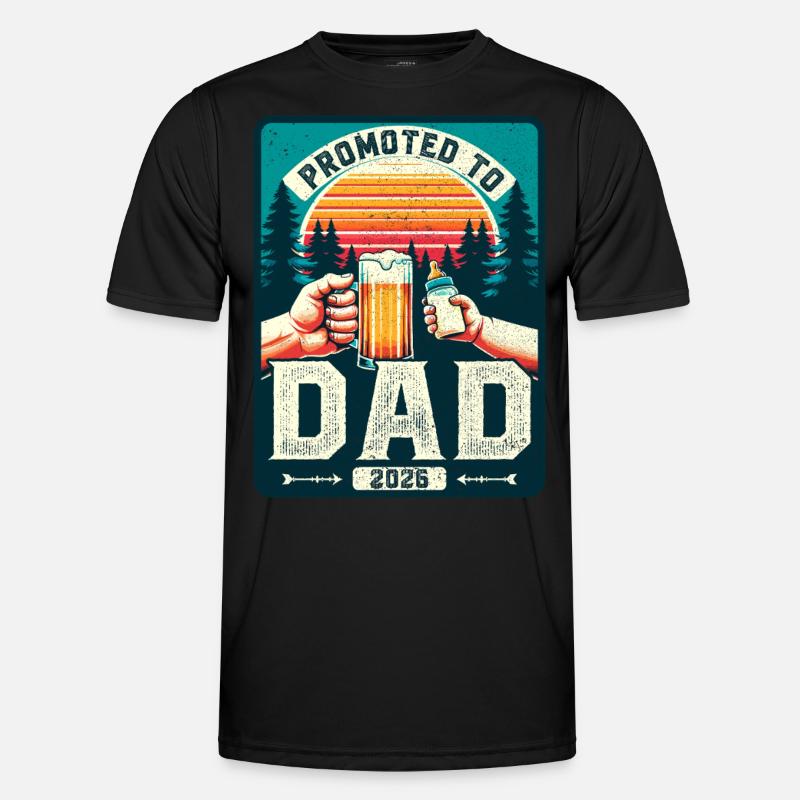 Werdender Papa loading Zukünftiger Vater 2026 - Männer Funktions-T-Shirt - Schwarz