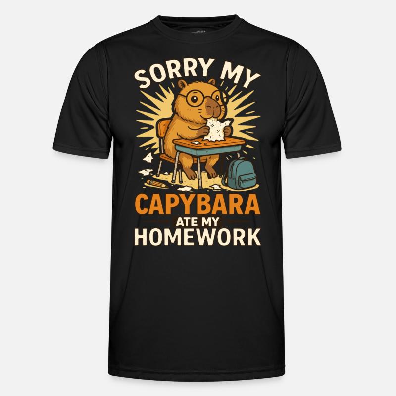 Capybara Capybara Devoirs Drôle T-shirt sport Homme