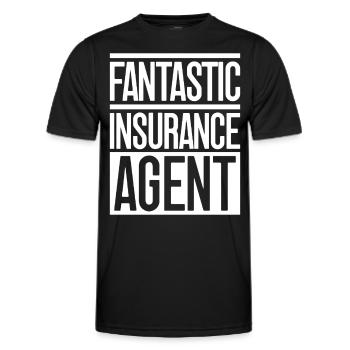 Insurance Agent Costume Fantastic Agent Medicare - Männer Funktions-T-Shirt - Schwarz - Vorne - AI Model Male 178 dark (178cm)
