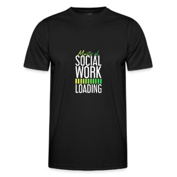 Travailleurs sociaux Travail social Travail social - T-shirt sport Homme - noir - Devant - AI Model Male 178 dark (178cm)