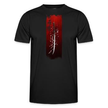 Honorable Blade: Samurai's Oath - Men's Functional T-Shirt - black - Front - AI Model Male 178 dark (178cm)