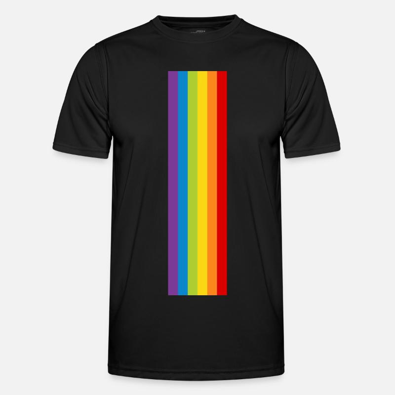 LGBT Pride Flag CSD Rainbow Flag Pride Month - Men's Functional T-Shirt - black