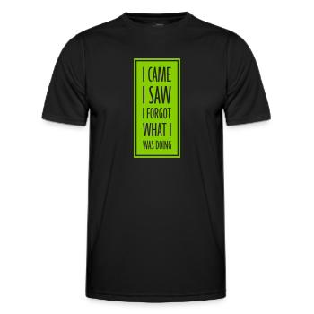 I came saw forget - Men's Functional T-Shirt - black - Front - AI Model Male 178 dark (178cm)
