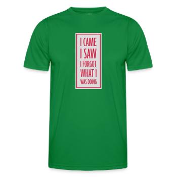 I came saw forget - Men's Functional T-Shirt - kelly green - Front - AI Model Male 178 dark (178cm)