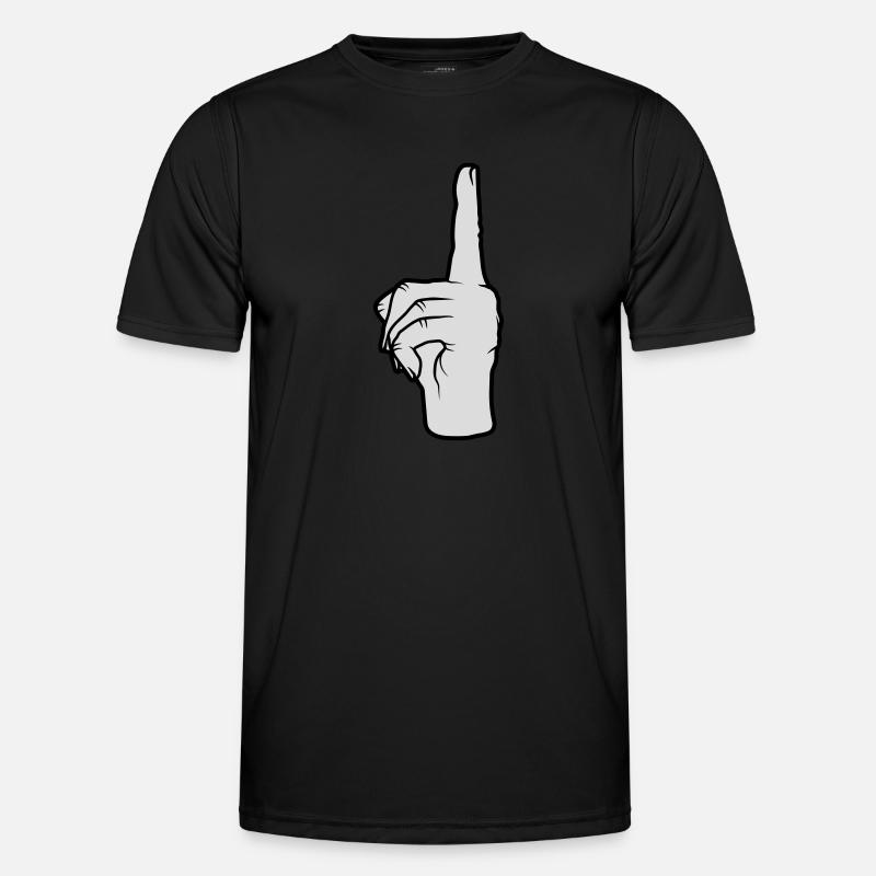 Finger points up - Men's Functional T-Shirt - black
