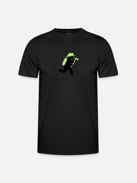 A fireman with an ax - Men's Functional T-Shirt - black