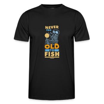 Pêcheur - T-shirt sport Homme - noir - Devant - AI Model Male 178 dark (178cm)