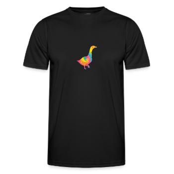 Goose - Men's Functional T-Shirt - black - Front - AI Model Male 178 dark (178cm)
