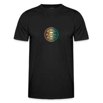 Florian - Männer Funktions-T-Shirt - Schwarz - Vorne - AI Model Male 178 dark (178cm)