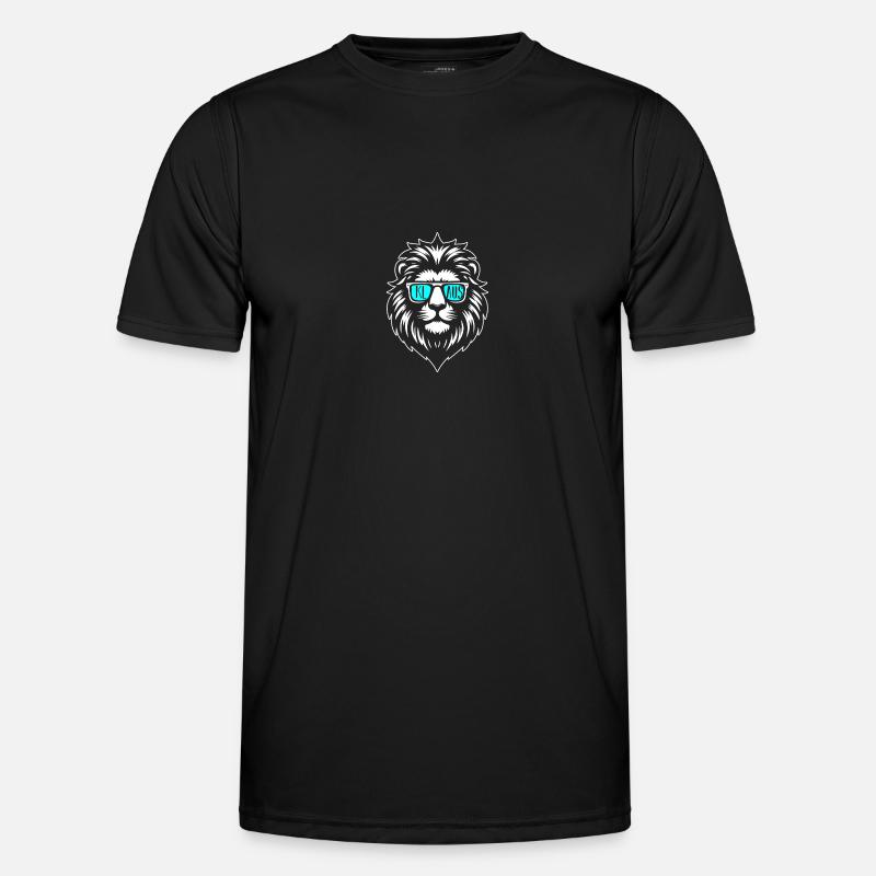 Löwe Klaus - Männer Funktions-T-Shirt - Schwarz