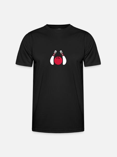 2 Cheeky Comic Bowling Pins - T-shirt sport Homme - noir