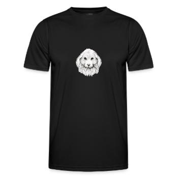 Rabbit in Comic Style - Men's Functional T-Shirt - black - Front - AI Model Male 178 dark (178cm)