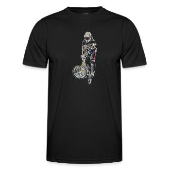 BMX Rennsport - Männer Funktions-T-Shirt - Schwarz - Vorne - AI Model Male 178 dark (178cm)
