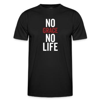 Pas de grâce pas de vie - T-shirt sport Homme - noir - Devant - AI Model Male 178 dark (178cm)
