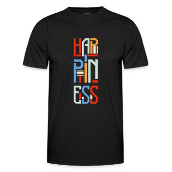 Glücklich Positiv Geld - Männer Funktions-T-Shirt - Schwarz - Vorne - AI Model Male 178 dark (178cm)