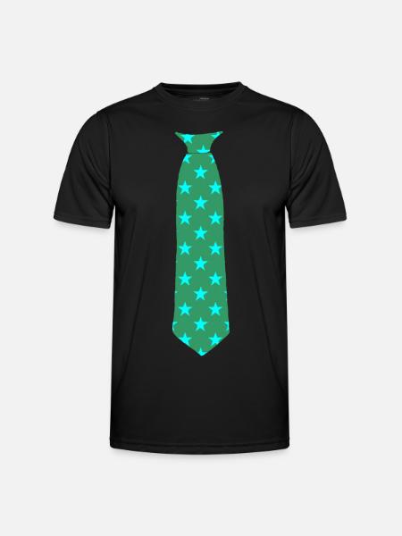 Tie Stars mint gruen - Men's Functional T-Shirt - black