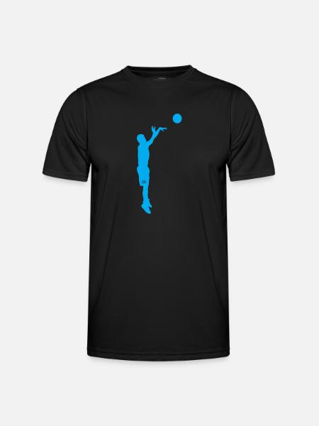 Basketballspieler - Männer Funktions-T-Shirt - Schwarz