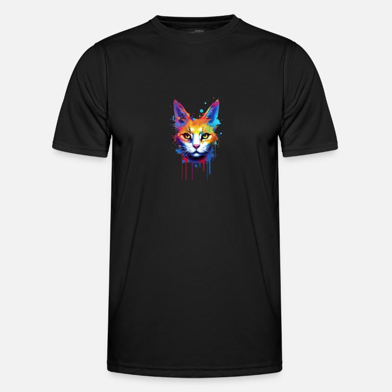 Chat extravagant T-shirt sport Homme