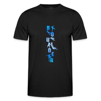 Rocher - T-shirt sport Homme - noir - Devant - AI Model Male 178 dark (178cm)