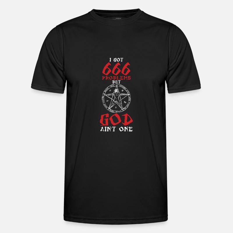 I Got 666 Problems But God One Witch Satanismus Männer Funktions-T-Shirt