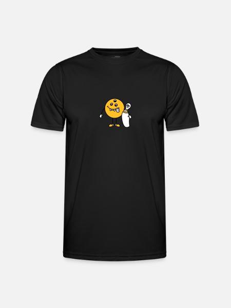 Funny Bowling Friends - Men's Functional T-Shirt - black