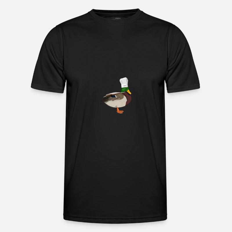 Duck Chef Chef Kitchen Bird Watcher - Men's Functional T-Shirt - black