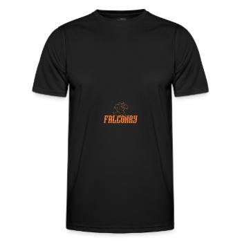 pub hunting saying falconry - Men's Functional T-Shirt - black - Front - AI Model Male 178 dark (178cm)