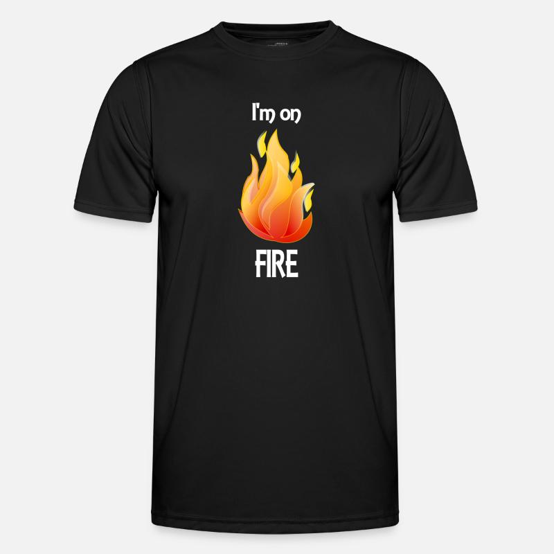 I'm burning - I'm on fire - Men's Functional T-Shirt - black