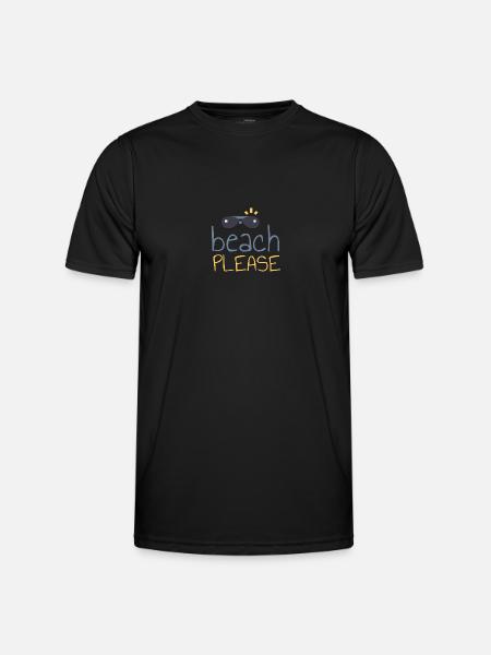 Strand bitte - Männer Funktions-T-Shirt - Schwarz