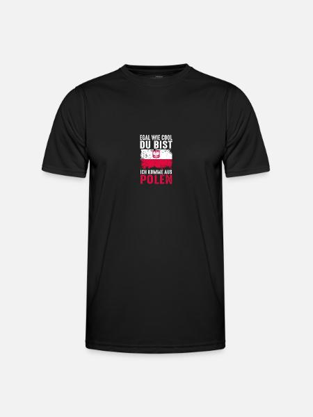 Pole Polnisch Polen - Männer Funktions-T-Shirt - Schwarz